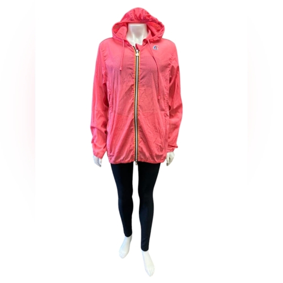 K-way EUC Pink Mesh Windbreaker Size XL - Picture 2 of 9